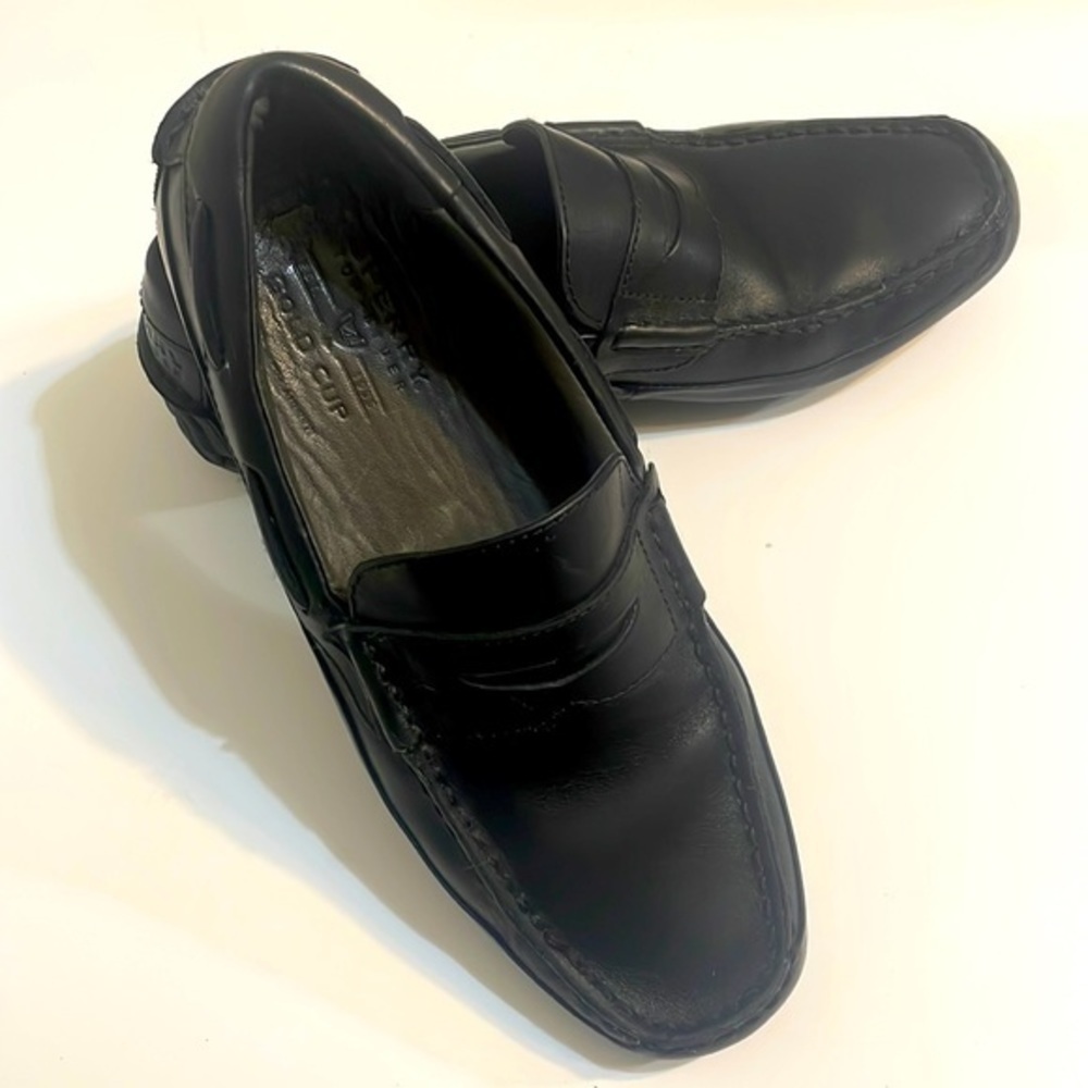 Sperry top sider loafer Mens black penny loafer cold cup shoe leather shoe 8.5M